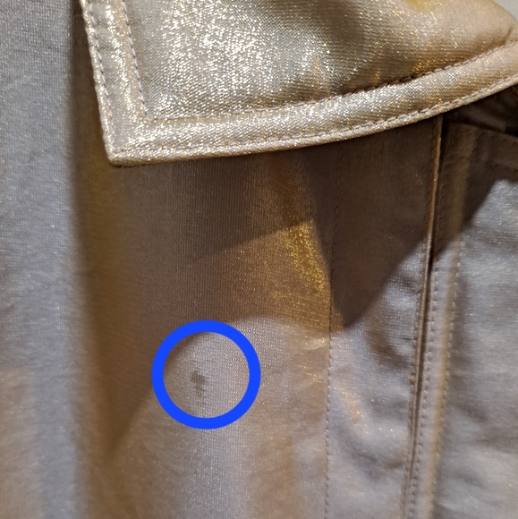 Monica Gray Vintage 1980s Shimmery Gold Puffer Coat Size XL - Picture 5 of 9